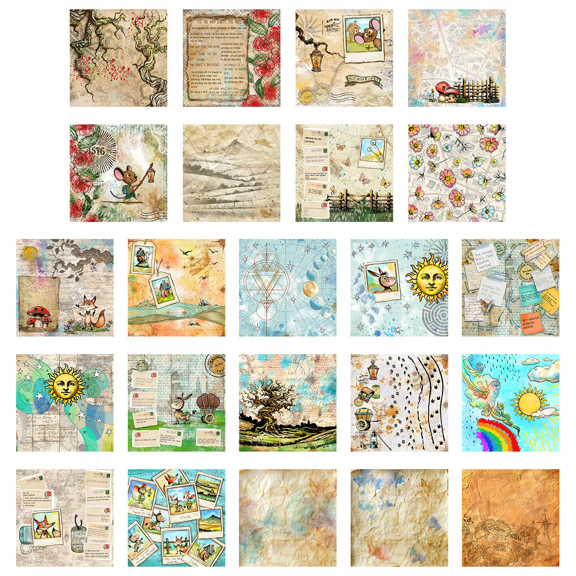 Creative Ember Designs The Travellers 8x8 Art Journal Paper cedtj001 sheets inside