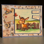 Creative Ember Designs Travellers Friends A6 Ephemera Die Cuts cedep002 donkey field fence go kick card