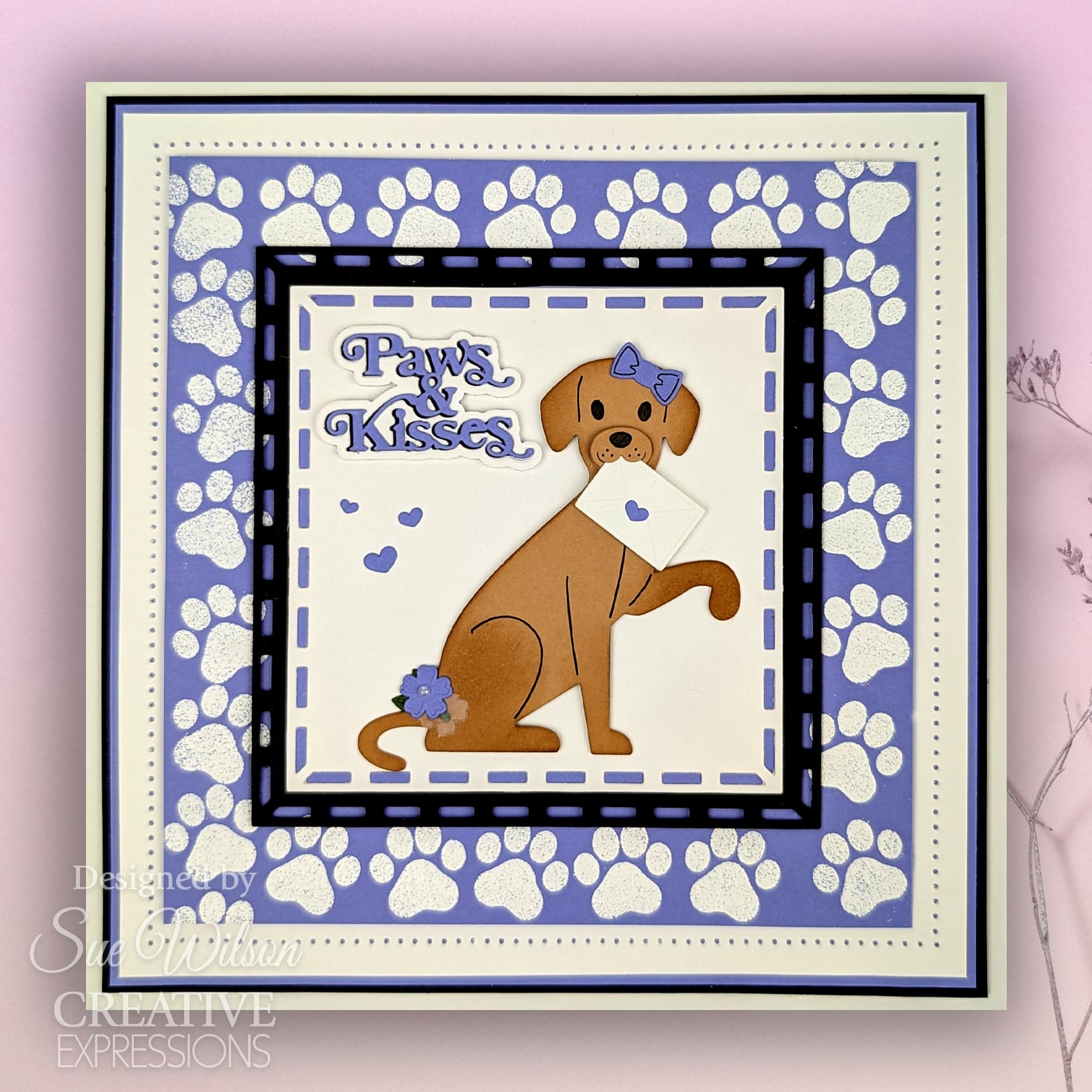 Creative Expressions Pet Pals Bailey Dies ced23077 paws & kisses