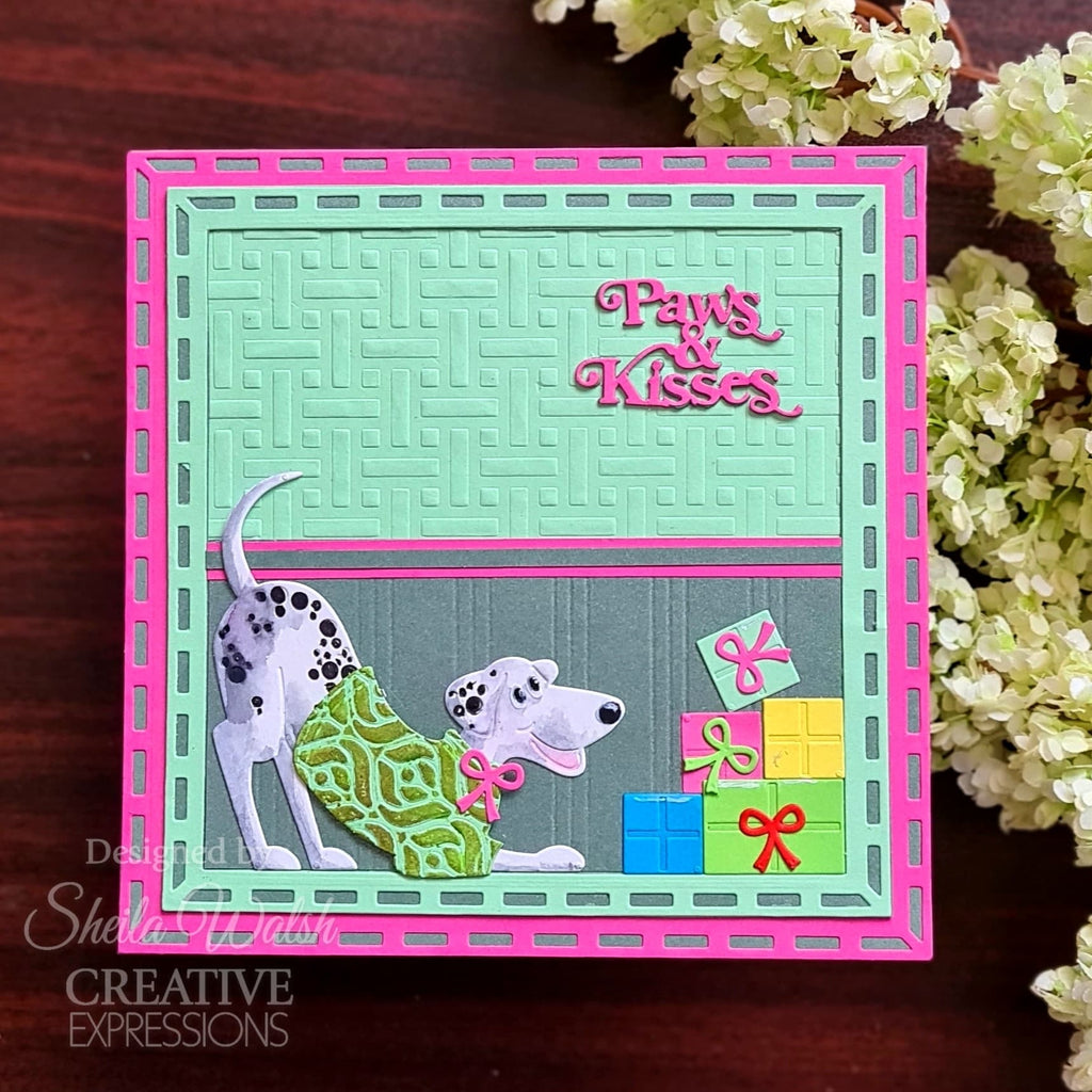 Creative Expressions Pet Pals Dottie Dies ced23079 paws & kisses dog