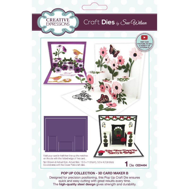 Creative Expressions Pop Up 3D Card Maker B Die ced4494*