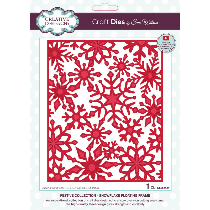 Creative Expressions Snowflake Floating Frame Die ced3292*