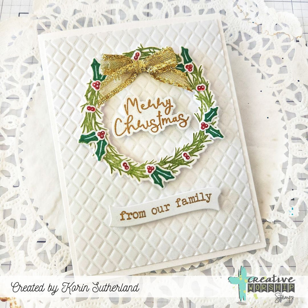Creative Worship Banner Dies cwsd-25-021 Korin Sutherland From our family merry Christmas card