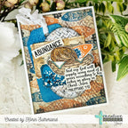 Creative Worship Basket Weave Clear Stamp cws-26-014 Abundance Bible Card