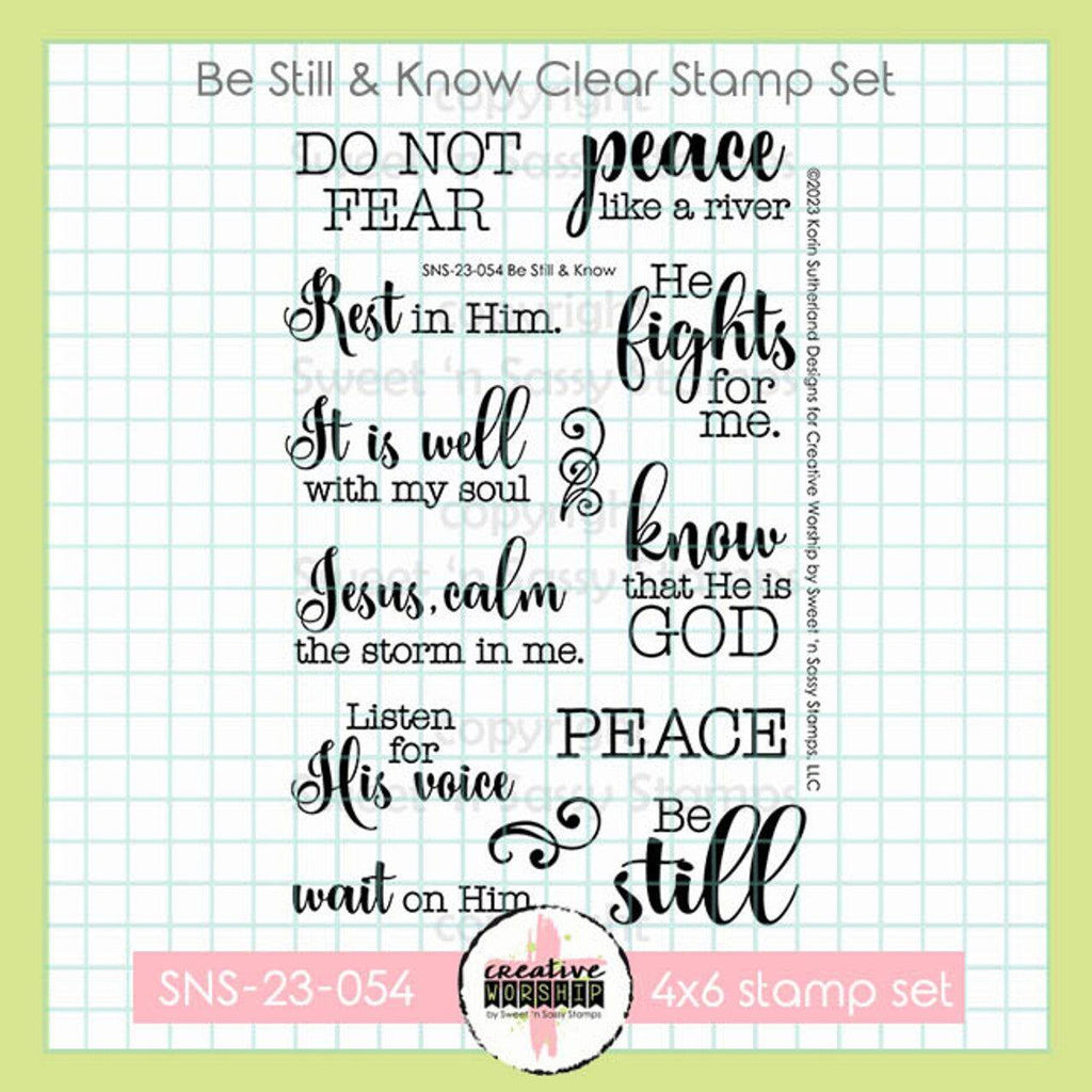 Creative Worship Be Still And Know Clear Stamps sns-23-054