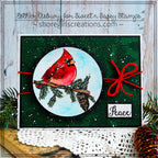Creative Worship Beautiful Birds Clear Stamps And Dies Bundle Christmas Peace Card