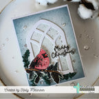 Creative Worship Beautiful Birds Dies cwsd-26-006 Merry Christmas Card