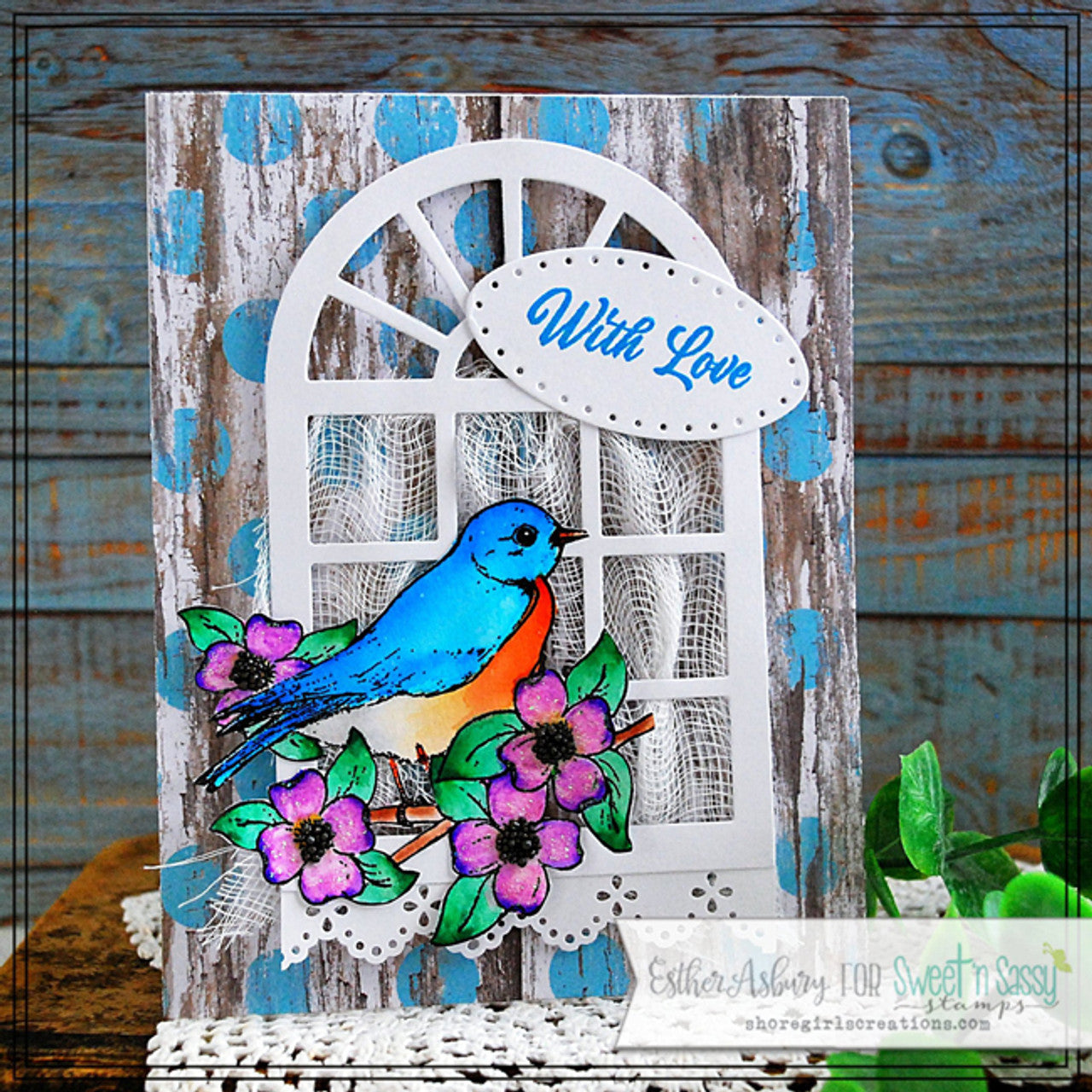 Creative Worship Beautiful Birds Dies cwsd-26-006 With Love Card