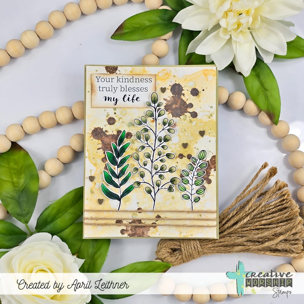Creative Worship Beautiful Branches Clear Stamps And Dies Bundle April Leithner Card