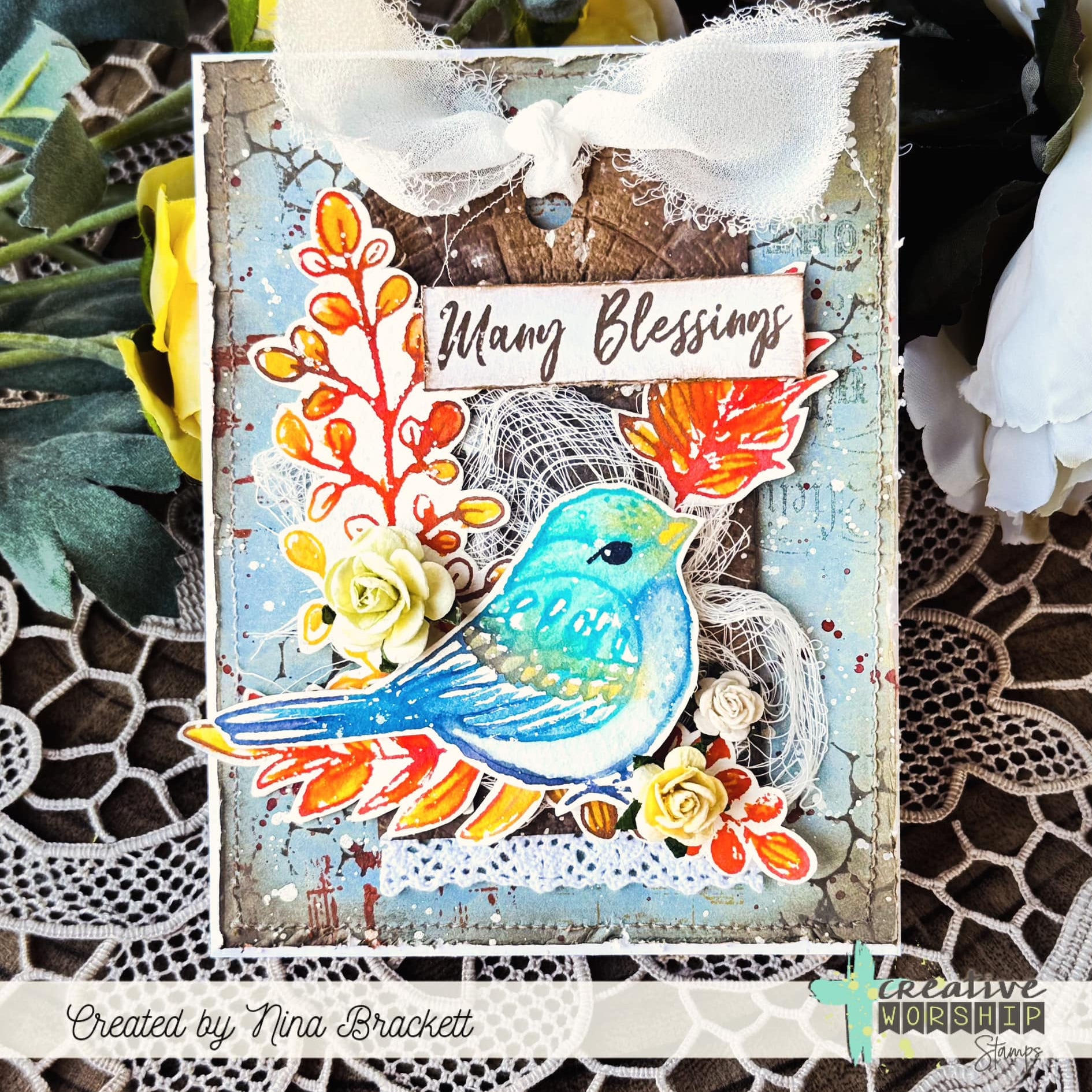 Creative Worship Beautiful Branches Clear Stamps And Dies Bundle Nina Brackett Card