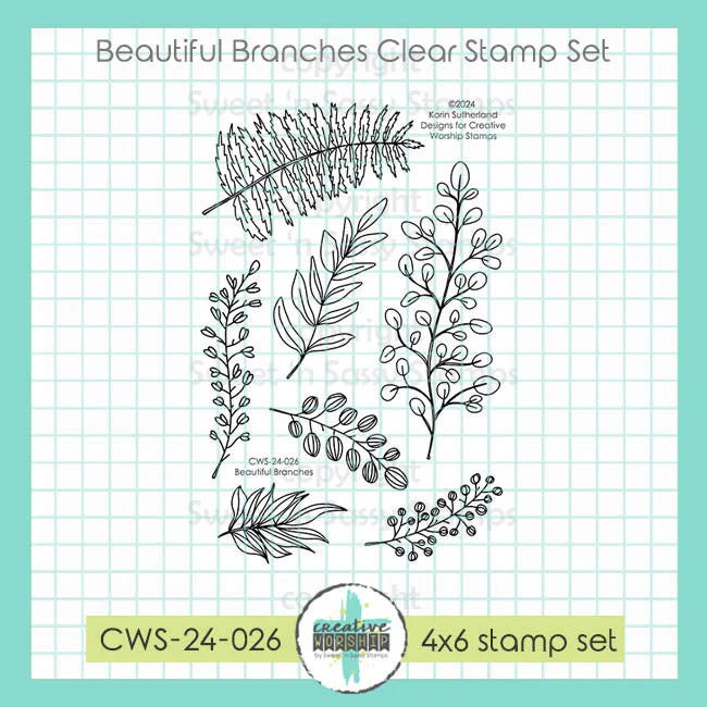 Creative Worship Beautiful Branches Clear Stamps And Dies Bundle cws-24-026