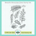 Creative Worship Beautiful Branches Clear Stamps And Dies Bundle cws-24-026