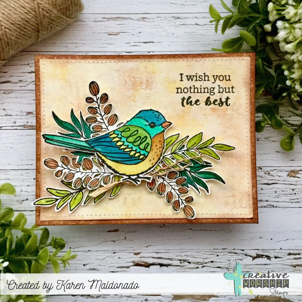 Creative Worship Beautiful Branches Dies cwsd-25-014 I Wish Nothing But The Best Card