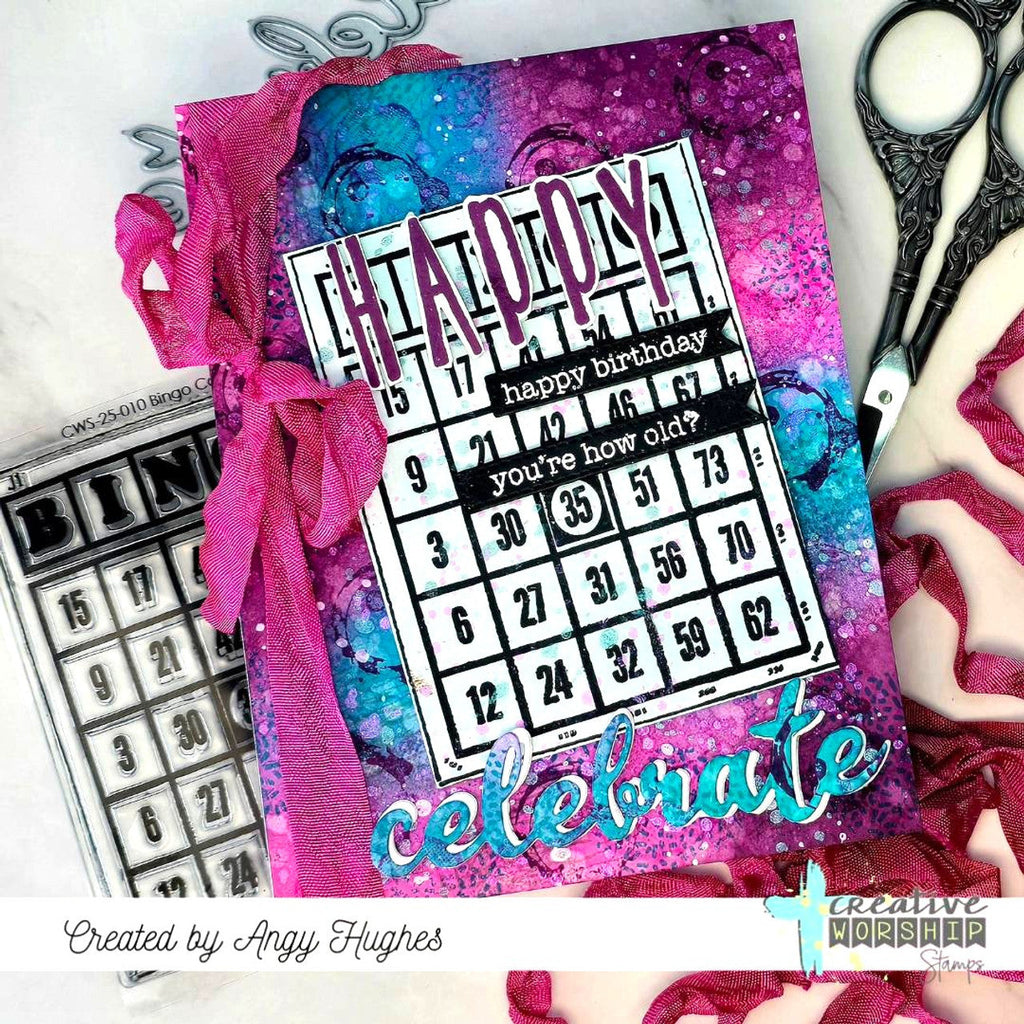 Creative Worship Bingo Card Clear Stamp cws-25-010 Angy Hughes Card
