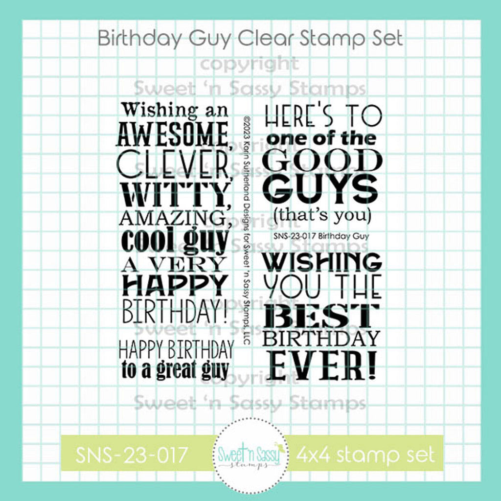 Creative Worship Birthday Guy Clear Stamp Set sns-23-017