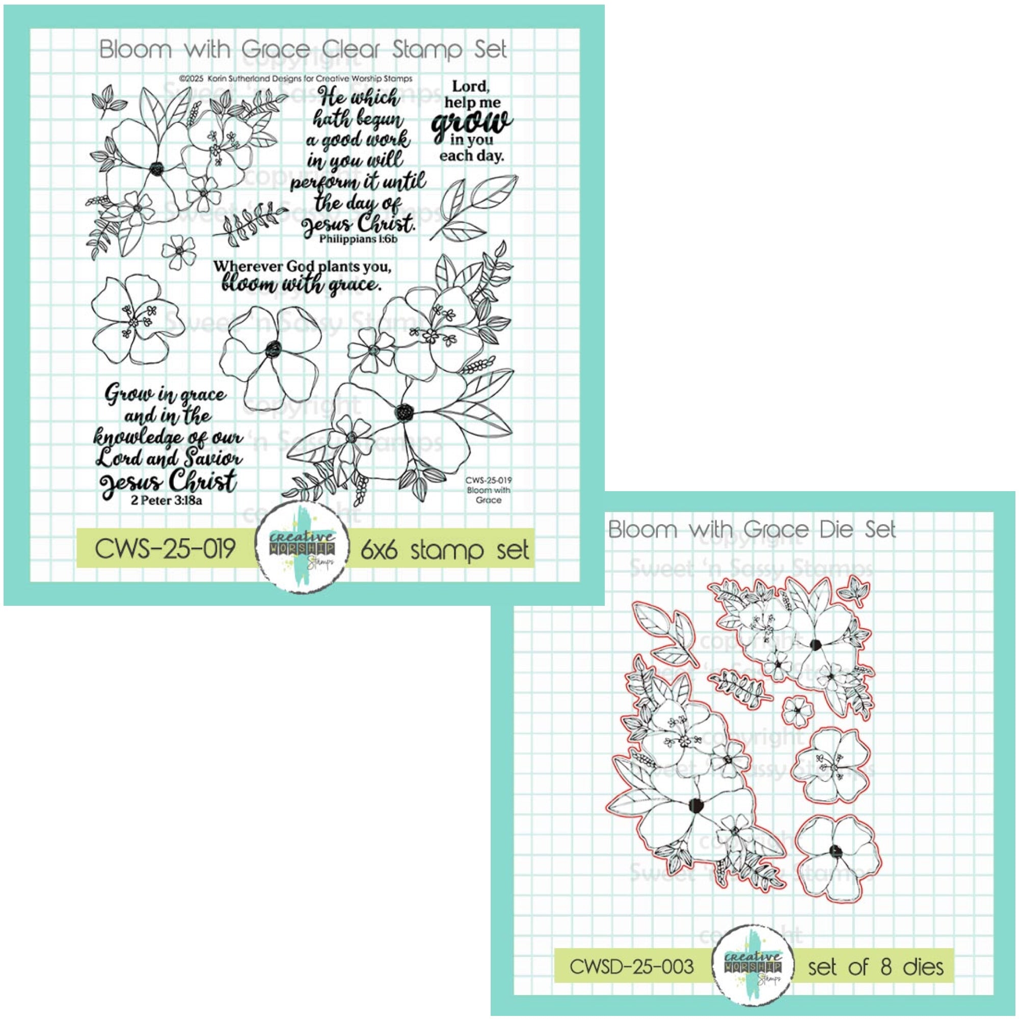 Creative Worship Bloom With Grace Stamps And Dies Bundle