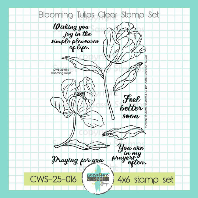 Creative Worship Blooming Tulips Clear Stamps cws-25-016