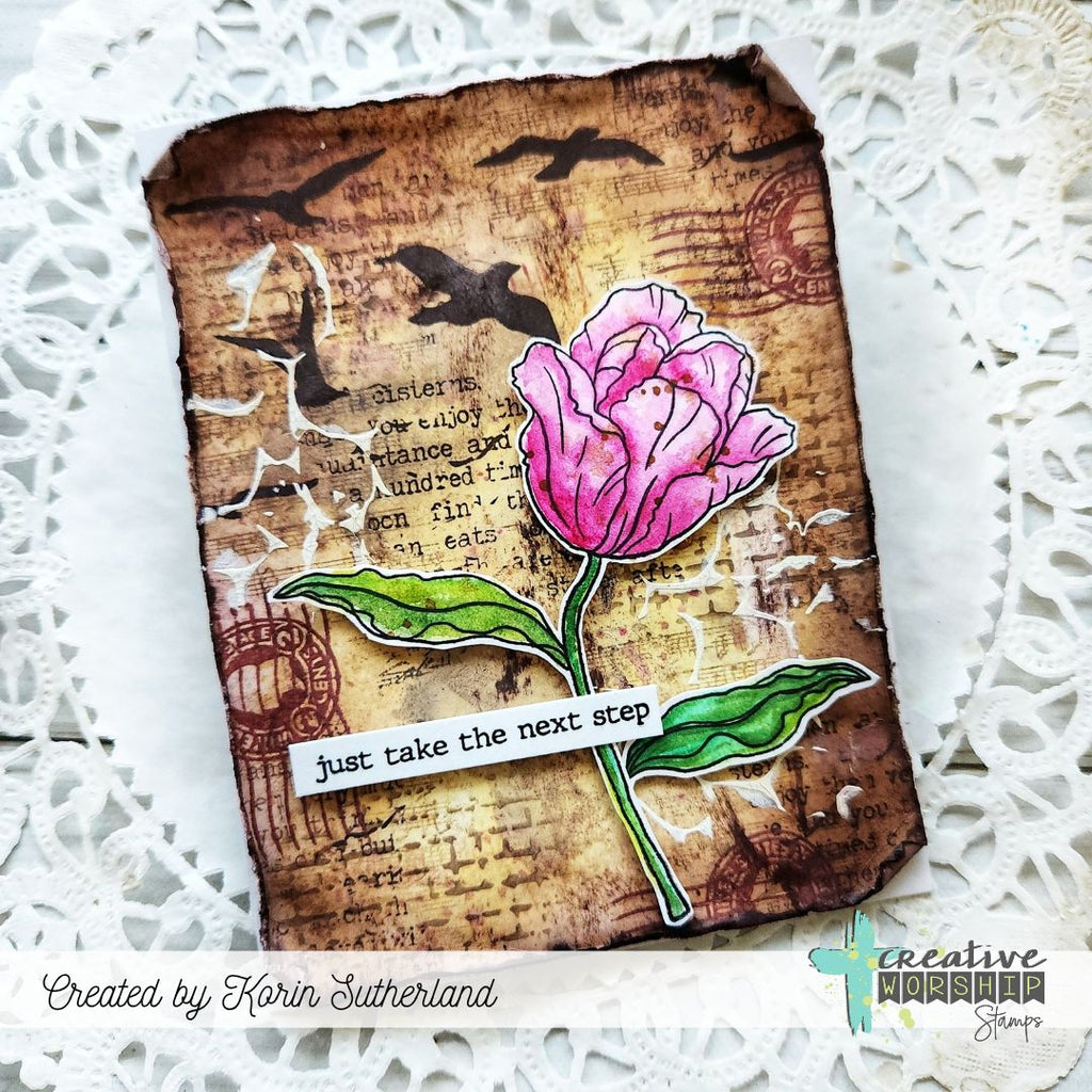 Creative Worship Blooming Tulips Dies cwsd-25-001 Just Take The Next Step