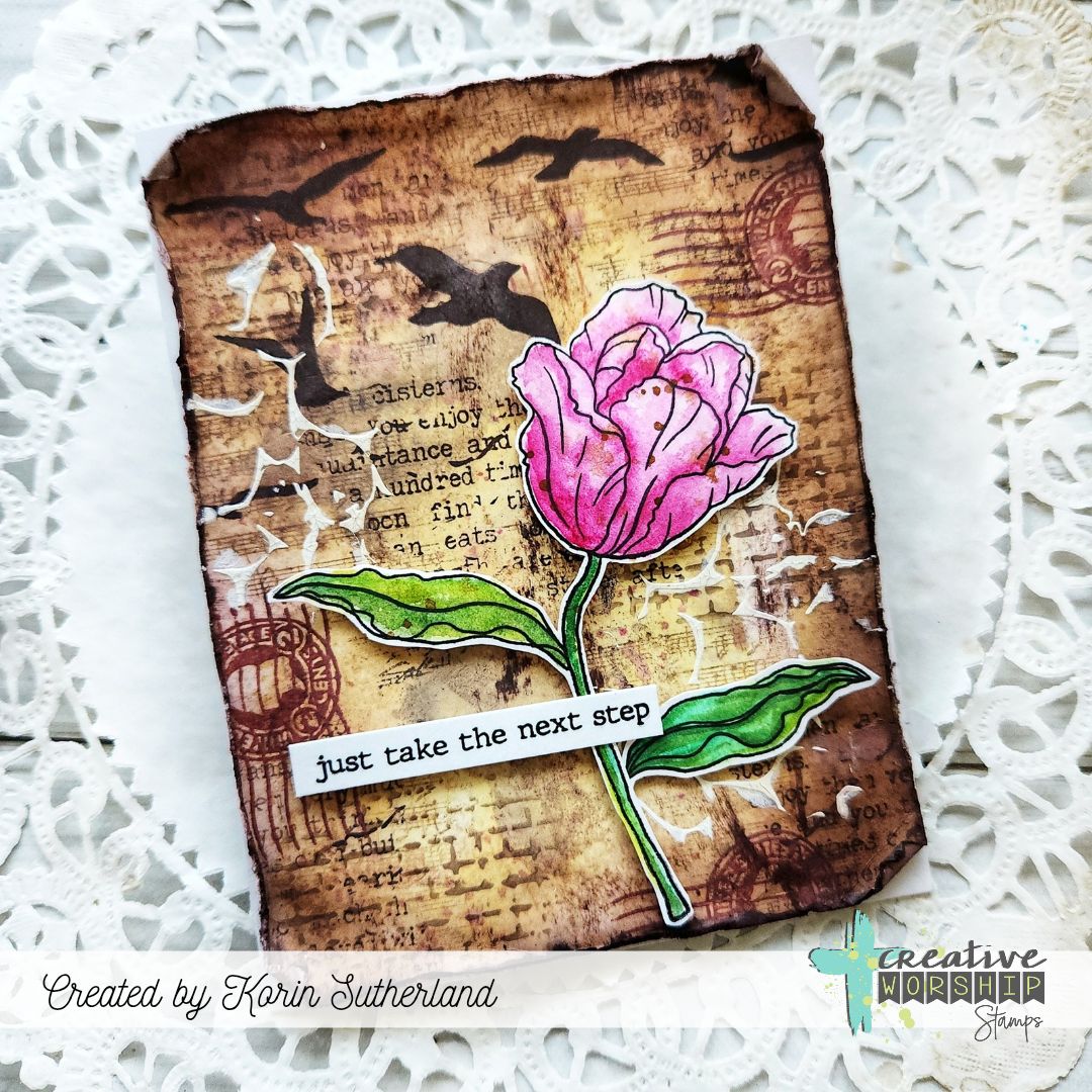 Creative Worship Blooming Tulips Dies cwsd-25-001 Just Take The Next Step