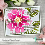 Creative Worship Bold Bloom Stencil cws-st-25-08 Floral Postcard