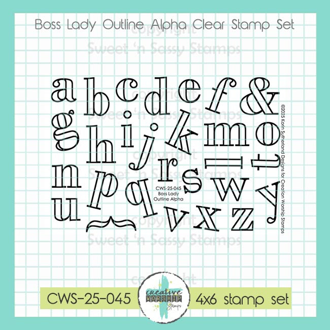 Creative Worship Boss Lady Outline Alpha Clear Stamps cws-25-045