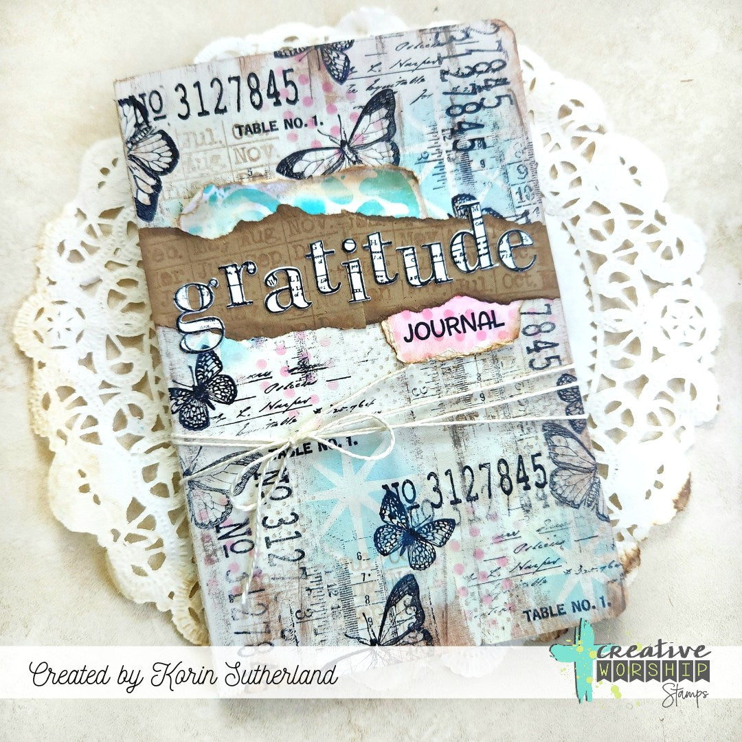 Creative Worship Boss Lady Outline Alpha Clear Stamps cws-25-045 Gratitude Journal