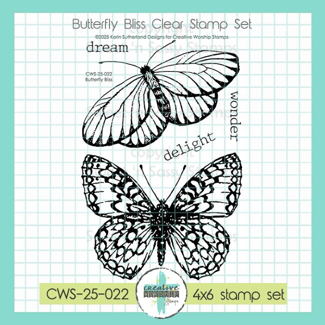 Creative Worship Butterfly Bliss Clear Stamps cws-25-022