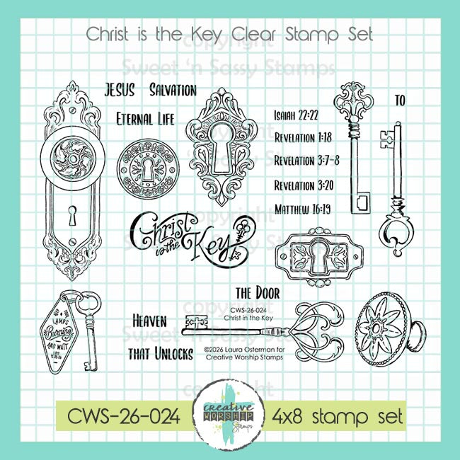 Creative Worship Christ Is The Key Clear Stamps cws-26-024