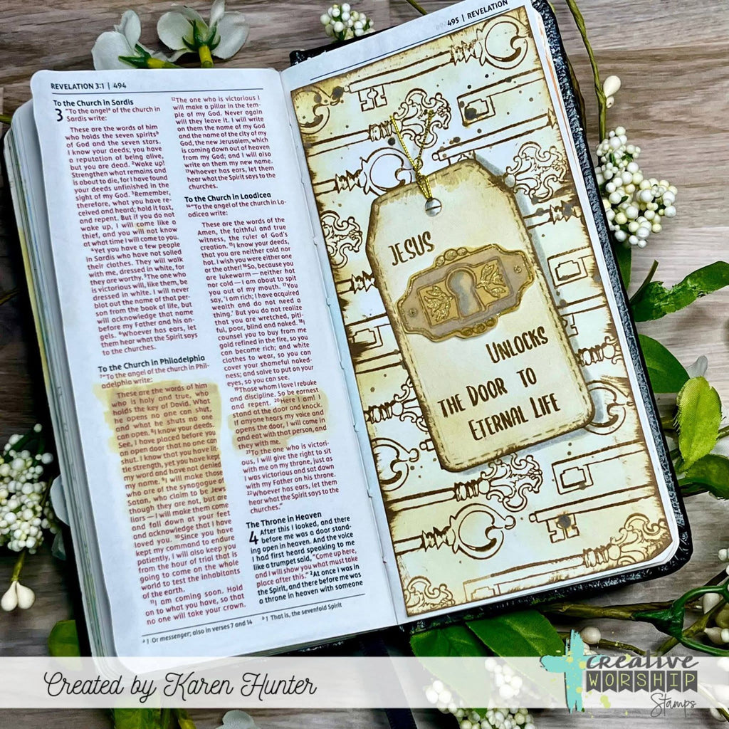 Creative Worship Christ Is The Key Dies cwsd-26-030 Jesus Unlocks The Door To Eternal Life Card