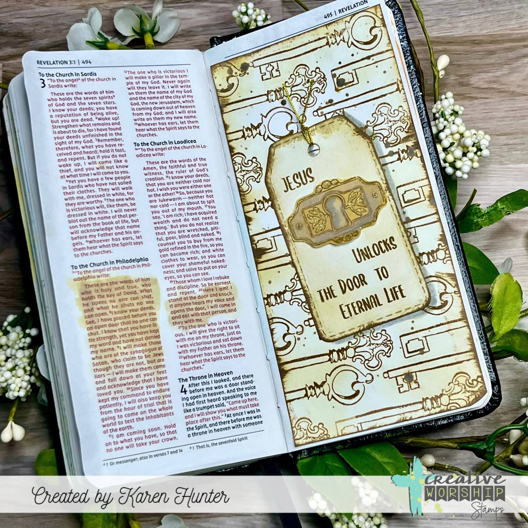 Creative Worship Christ Is The Key Dies cwsd-26-030 Jesus Unlocks The Door To Eternal Life Card