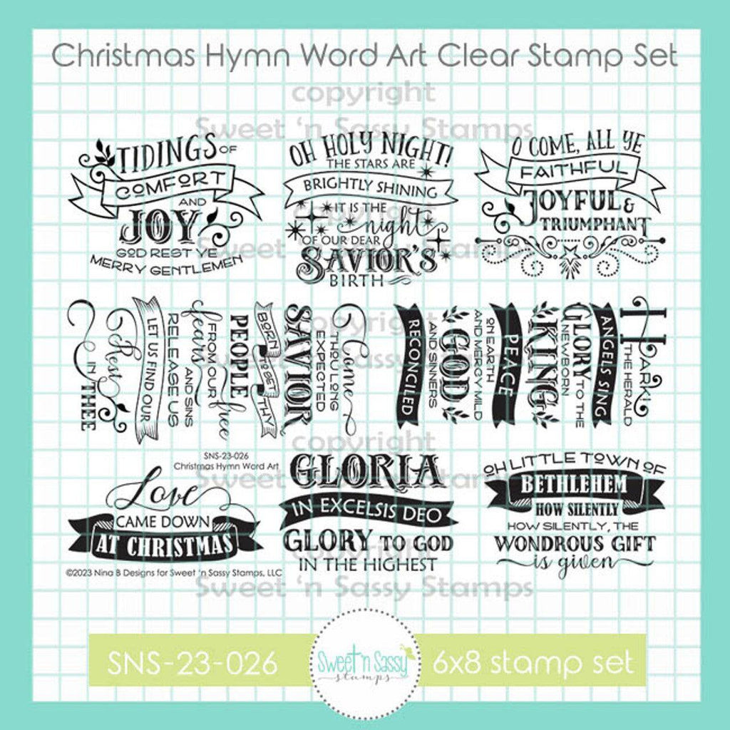 Creative Worship Christmas Hymn Word Art Clear Stamps sns-23-026