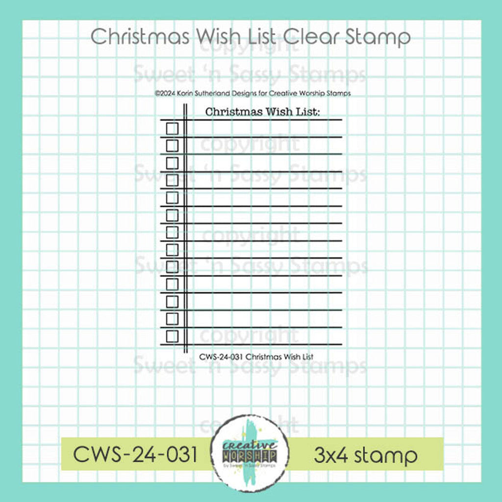 Creative Worship Christmas Wish List Clear Stamp cws-24-031