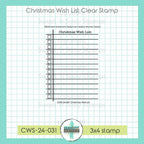 Creative Worship Christmas Wish List Clear Stamp cws-24-031