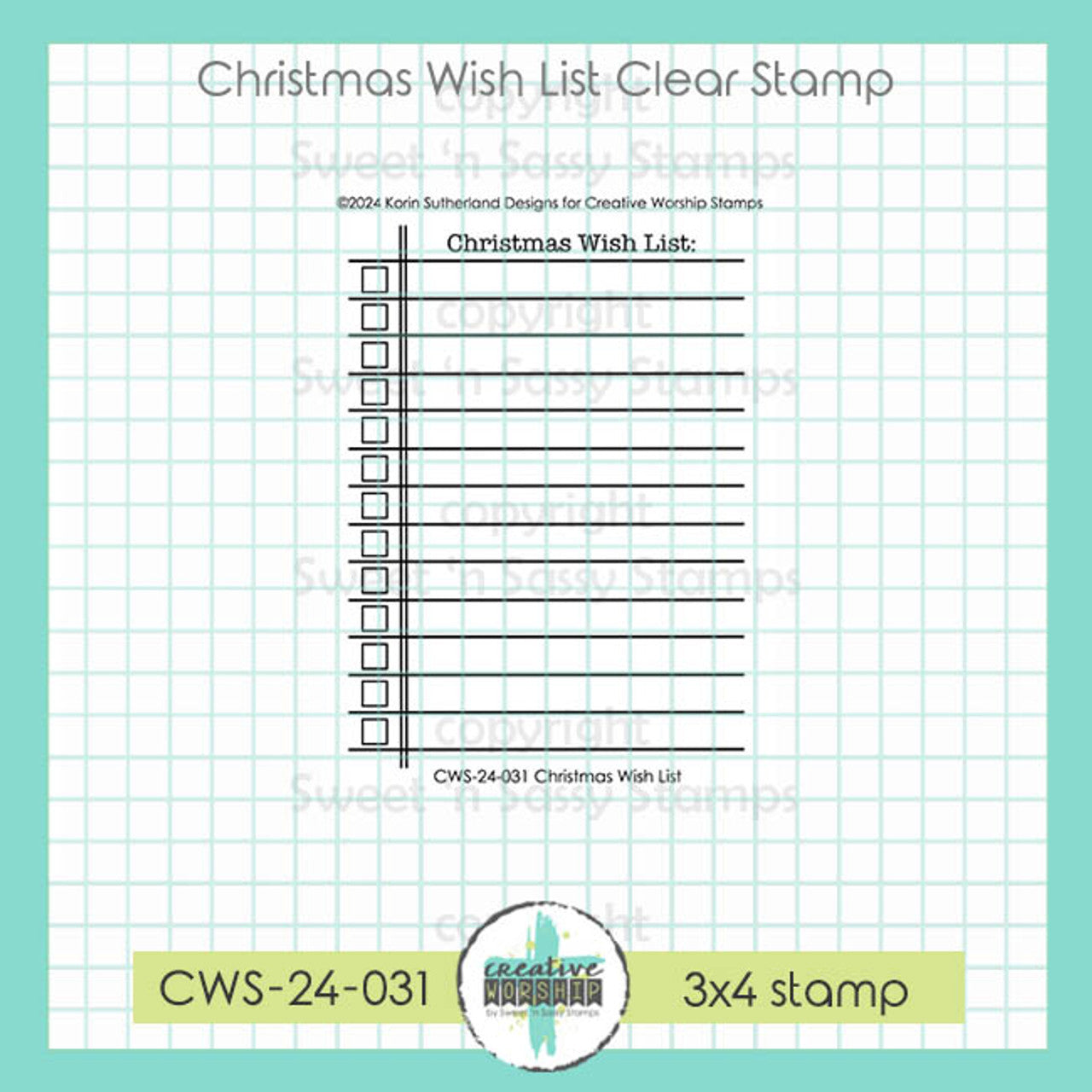 Creative Worship Christmas Wish List Clear Stamp cws-24-031