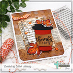 Creative Worship Christmas Wish List Clear Stamp cws-24-031 Thanks A Latte Coffee Card