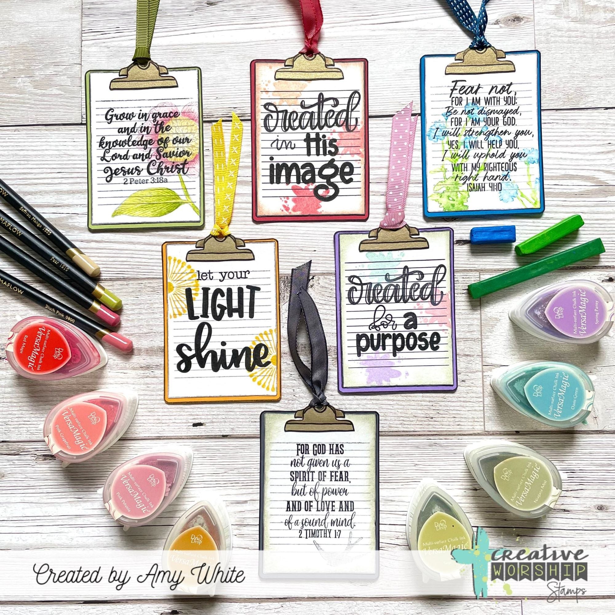 Creative Worship Clipboard Clear Stamp cws-25-046 Bible Tags