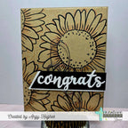 Creative Worship Congrats And Celebrate Word Dies Sunflower Card