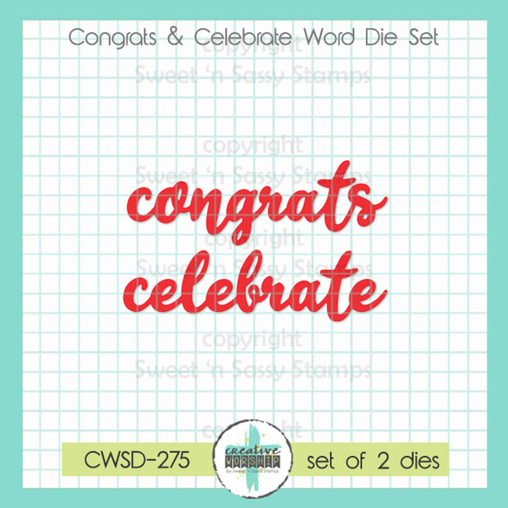 Creative Worship Congrats And Celebrate Word Dies cwsd-275