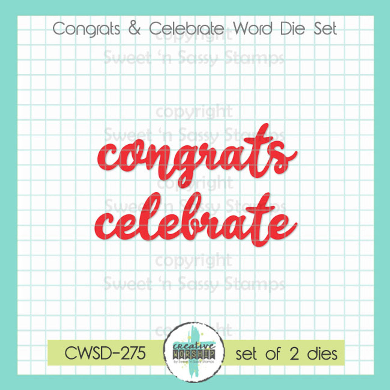 Creative Worship Congrats And Celebrate Word Dies cwsd-275