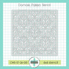 Creative Worship Damask Pattern Stencil cws-st-26-001