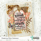Creative Worship Damask Pattern Stencil cws-st-26-001 For the Lord Is Good Card by Korin Sutherland