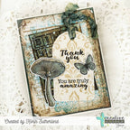 Creative Worship Damask Pattern Stencil cws-st-26-001 Thank You Truly Amazing Korin Sutherland Card