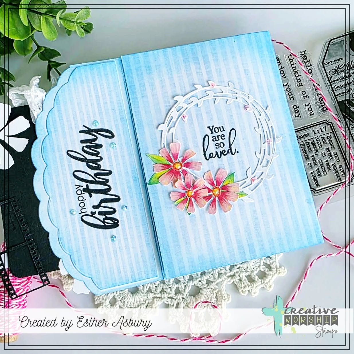 Creative Worship Decorative Edges Dies cwsd-26-027 You Are So Loved Birthday Card