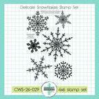 Creative Worship Delicate Snowflakes Clear Stamps And Dies Bundle CWS-26-029 snowy