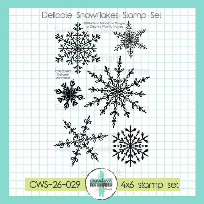 Creative Worship Delicate Snowflakes Clear Stamps cws-26-029