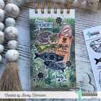 Creative Worship Denim Texture Stencil cws-st-26-008 Never Hungry Notebook