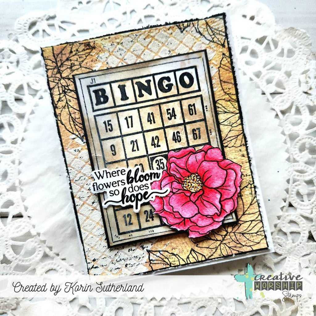 Creative Worship Diamond Mesh Stencil cws-st-25-02 Korin Sutherland Bingo Card