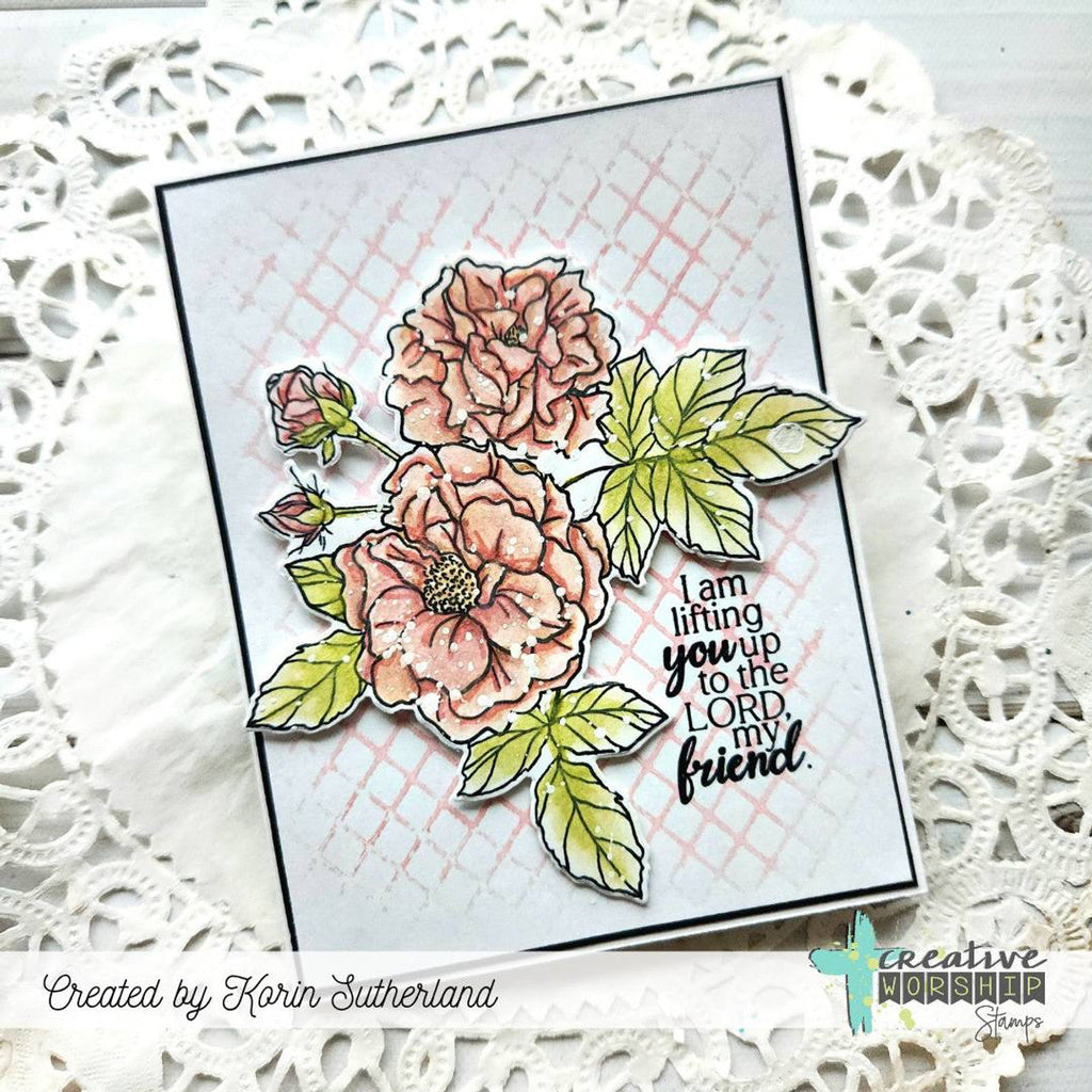 Creative Worship Diamond Mesh Stencil cws-st-25-02 Korin Sutherland Card