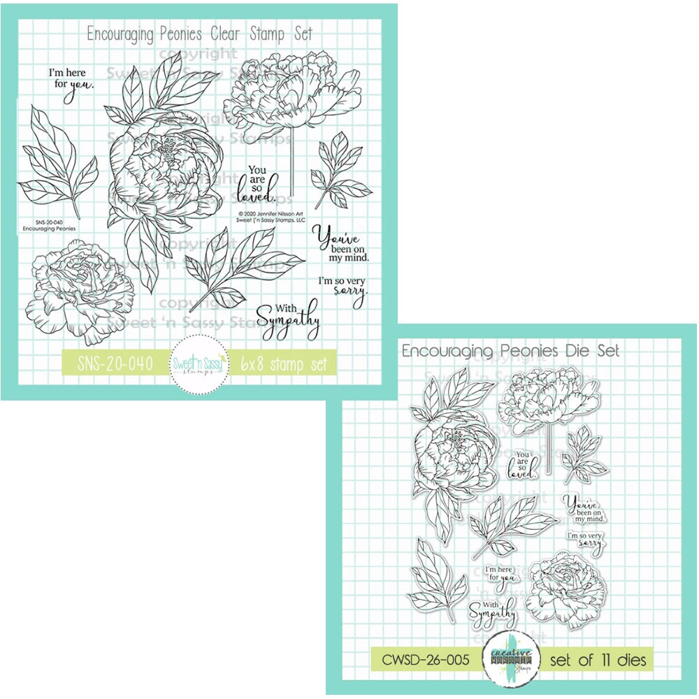 Creative Worship Encouraging Peonies Clear Stamps And Dies Bundle