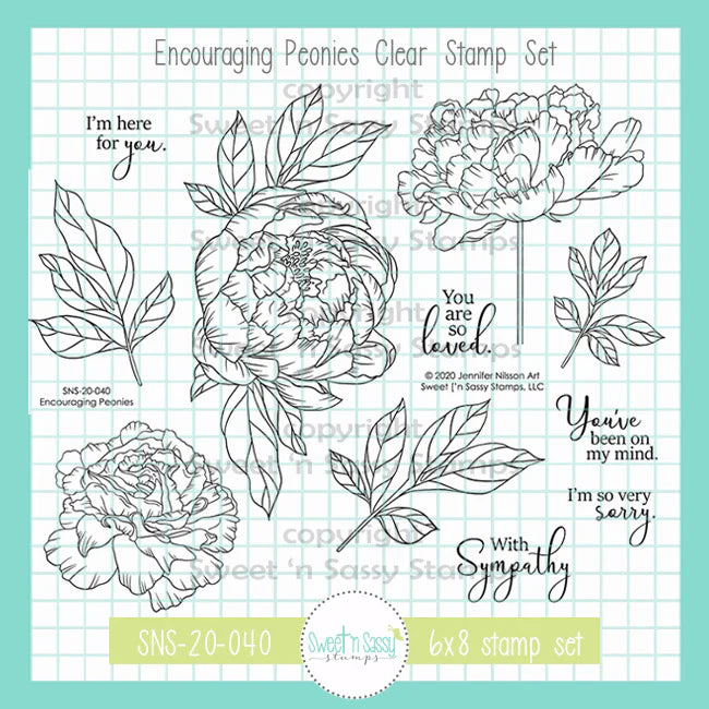 Creative Worship Encouraging Peonies Clear Stamps And Dies Bundle Alternative Image